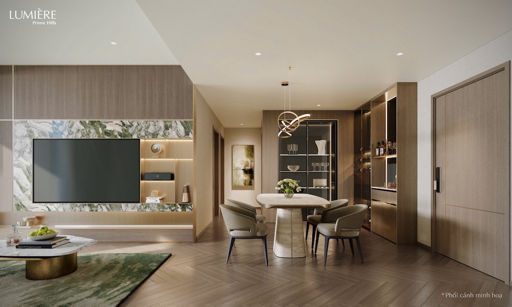 Thiết kế phòng khách chung cư Lumiere Prime Hills