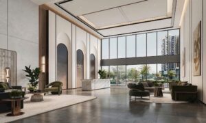 Sảnh đón tiếp sang trọng Chung cư Lumiere Prime Hills