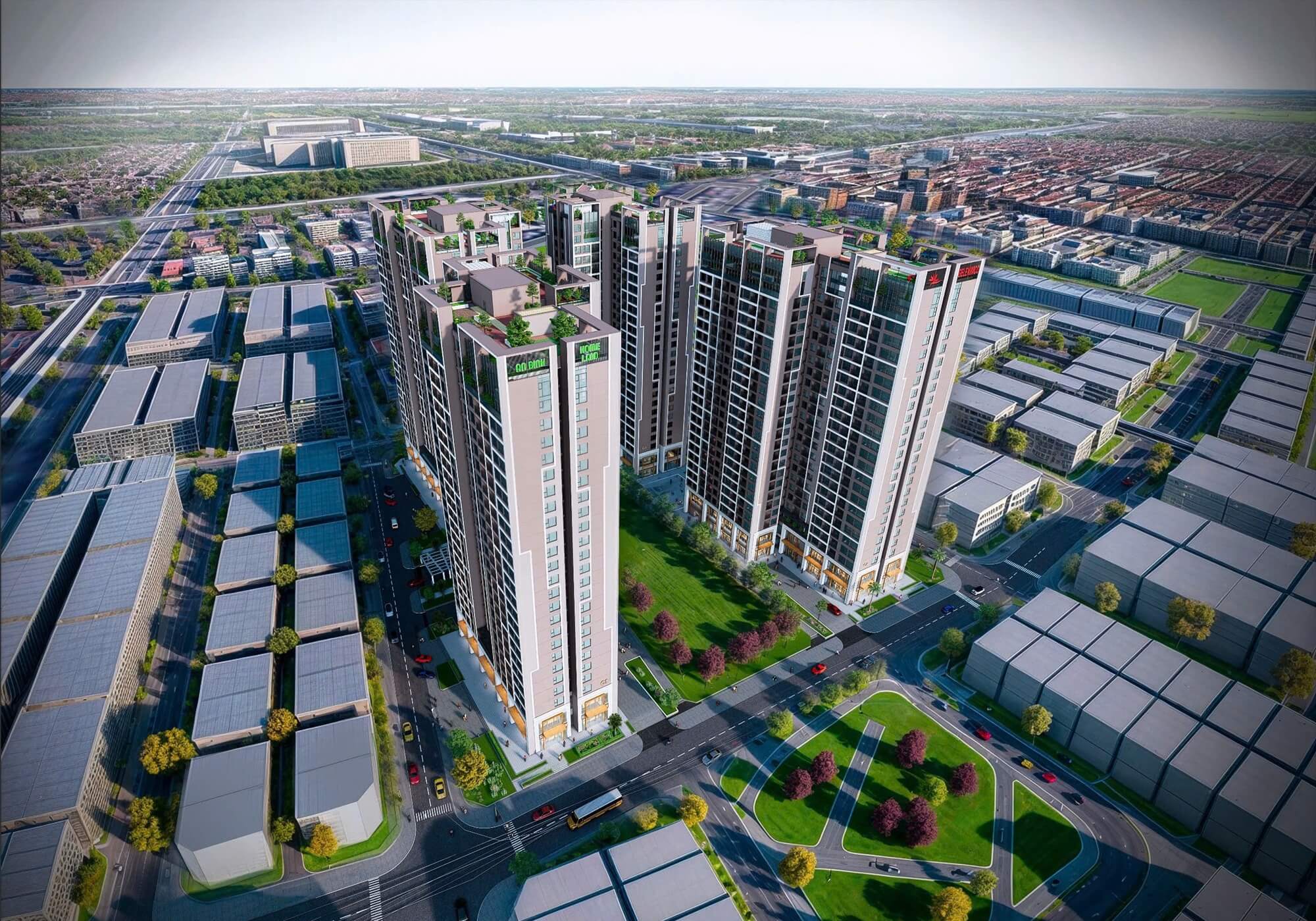 Phối cảnh tổng thể Chung cư An Bình Homeland Lê Trọng Tấn